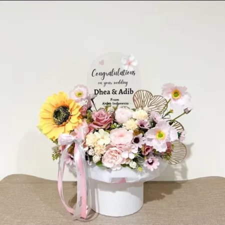 Bloom Box Akrilik Ucapan Wedding Tambrauw